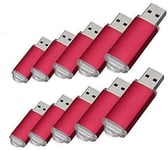 Lot de 10 clés USB 2.0 128MB Rouge