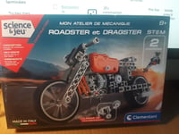 JEU construction  SCIENCE ET JEU atelier de mecanique ROADSTER ET DRAGSTER neuf