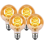 Aafgvc - Ampoules led 4W Edison Vintage G80, Blanc Chaud 2200K E27, Equivalent à Ampoule Incandescente 48W, Ampoule Rétro à Filament, Rétro Antique