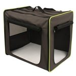 Transportabelt hundehus First Class Basic + Fleeceteppe Pawty - Boks str M + teppe L 100 x B 70 cm