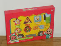 Cocomelon Wooden Bus Character Peg Puzzle - Brand New