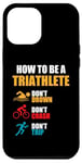 Coque pour iPhone 12 Pro Max Meilleur Triathlon Design Hommes Femmes Natation Vélo Course Triathlètes