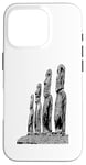 Coque pour iPhone 16 Pro Statue de Moai de l'île de Pâques Monolithe Mystery