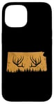 Coque pour iPhone 15 Abri de jardin Chasseur d'élan en bois de cerf