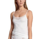 Calida Feminin Sense Spaghetti-Top Hvit bomull X-Small Dame