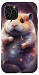 Coque pour iPhone 11 Pro Boho Hamster Mignon Souris Rétro Galaxie Astronaute