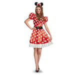 DISGUISE Disney Costume de Minnie Mouse classique avec ceinture et bandeau, 36-38