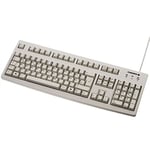 CHERRY G83-6105, Wired Keyboard for Industrial Applications, German Layout (QWERTZ), Abrasion-Resistant Keys, Easy to Clean, Recyclable, Light Grey