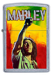 Zippo Bob Marley Street Chrome 60005534 Briquet tempête à Essence Rechargeable avec Coffret Cadeau de qualité Argenté Normal