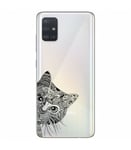 Coque Galaxy S20 PLUS chat doodling noir transparente