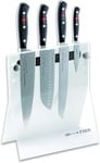 F. Dick Premier Plus 4Knives 88040110-05 Knife Block (4-Piece Office Knife, Santoku Kitchen Knife, Bread Knife, Knife Set, Made of High-Alloy Steel, Laser Tested Blade, X50CrMoV15, Plastic Handle)