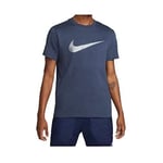 NIKE Men's Repeat Sw T Shirt, Thunder Blue/Mtlc Cool Grey, XXL UK