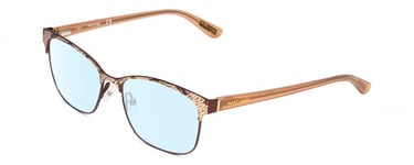 Guess by Marciano GM0318 Lady Blue Light Glasses in Snake Skin Brown & Rose 52mm