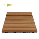 YYiXing Lot de 11 Dalles,1 m²,carrelage de Balcon, Dalles de terrasse, carrelage de Jardin,Parquet en bois plastique