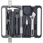 HOTO Boîte à Outils avec Visseuse sans Fil 3,6V, Mallette à Outils Complète, Tournevis Électrique à 3 Couples, pour la Réparation à Domicile et Utilisation Quotidienne