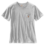 Carhartt Women's Loose Fit Heavyweight Short-Sleeve K87 Pocket T-Shirt, Heather Grey, M