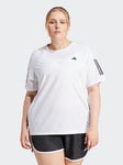 adidas Womens Running Own The Run T-shirt - White, White, Size 1X, Women