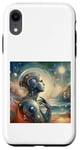 Coque pour iPhone XR Leonardo Da Vinci Robot Femme