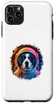 Coque pour iPhone 11 Pro Max St Bernard Homme Femme Coloré Space Astronaute Saint Bernard