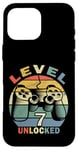 Coque pour iPhone 16 Pro Max Niveau 7 Débloqué Funny Kids 7th Birthday Gamer