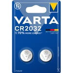 Varta CR2032 -batteri, 3 V, 2 stk, lithium