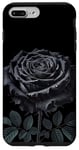 Coque pour iPhone 7 Plus/8 Plus Rose noire gothique pour fille - Pour la Saint-Valentin, Halloween