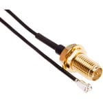 Câble coaxial RF RS PRO, Avec connecteur Mâle RP-SMA Noir, 200mm ( Prix pour 1 )