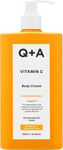 Q+A Vitamin C Body Cream: Deep Hydration & Skin Brightening Formula, Evens Skin