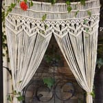 Macrame-verhopaneeli Bohemian Cotton -ovi-ikkunaan huoneenjakaja-ikkunan oviverhoon