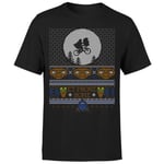 E.T Phone Home Fairisle Men's Christmas T-Shirt - Black - M