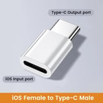 Elough Type C À Pluies Adaptateur Charge Rapide Usb-C Mâle À Ios Femelle Convertisseur Pour Iphone 14 13 12 Pc Macbook Ipad Otg - Type Type C Male To Ios