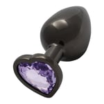 Ouch!: Heart Gem Metal Butt Plug, large Grå, Lila