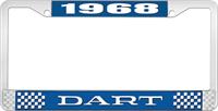 OER LF120168B nummerplåtshållare 1968 dart - blå