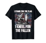 Stand For The Flag Kneel For The Fallen British Flag Soldier T-Shirt