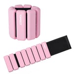 TOPESCT Lot de 2 poids de poignet réglables (0,5 kg chacun) | Bracelet de poids portable pour poignet et cheville pour yoga, danse, barre, pilates, cardio, aérobic, marche (rose) (0,9 kg chacun, rose)