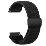 20mm flätat Solo Loop för Garmin Vivoactive 5/3/3 Music armband handledsband för Garmin VivoMove3/Trend/Sport Venu SQ/SQ2/2plus rem svart svart svart black 20mm