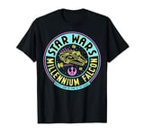 Star Wars Neon Millennium Falcon Circle Logo T-Shirt