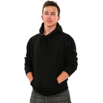 Gift Hub Plain Pullover Mens Hoodie - Hoodies For Men's and Women's Pure Cotton Hooded Top - Unisex Sweatshirt for Personal Use, Gifts - Suitable and Casual Style of UK - 5 Piece Hoodies - Black - XS