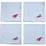 Midnatt Crayfish servietter 40x40 cm, 4-pakning