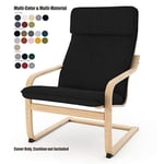 AUCUNE Vitrine Pour Collectionneur N4P6N Housse de remplacement pour fauteuil Pong IKEA multicolore, coussin non inclus (conception cous