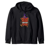 Witchy Halloween Hocus Pocus Everybody Focus Teacher Pumpkin Zip Hoodie