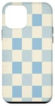 iPhone 12 mini Light Blue Gingham Plaid Rustic Pattern Checkered Checker Case