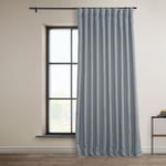 HPD Half Price Drapes BOCH-LN1859-84-DW Rideau occultant Extra Large en Lin (1 Panneau) 254 x 213 cm, Gris chiné