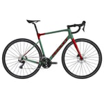 Ridley Bikes Grifn GRX 600 2x Carbon Allroad Bike - Candy Red Metallic / Thyme Green XLarge /Thyme