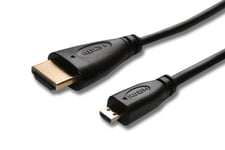 vhbw Câble HDMI, Micro-HDMI vers HDMI 1.4 1,8m pour Tablette, Smartphone, appareil photo compatible avec Amazon Kindle Fire HD