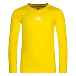 adidas Baselayer Team Base L/Ä - Gul Barn, storlek 128 cm