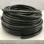 Black Pvc Reinforced Hose Pipe - Sold By The Meter - Water Air Oil Fuel Braided