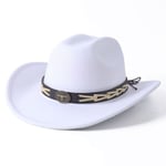 Cowboy hattu syksy ja talvi paksu fedora hattu yksivärinen punainen kihara härän pää logo unisex jazz