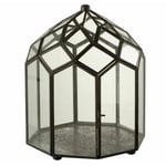 Paris Prix - Terrarium en Verre Vintage 'Brisla' 30cm Noir