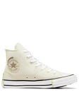 Converse Womens Summer Verse High Top Trainers - Off White, Off White, Size 3, Women